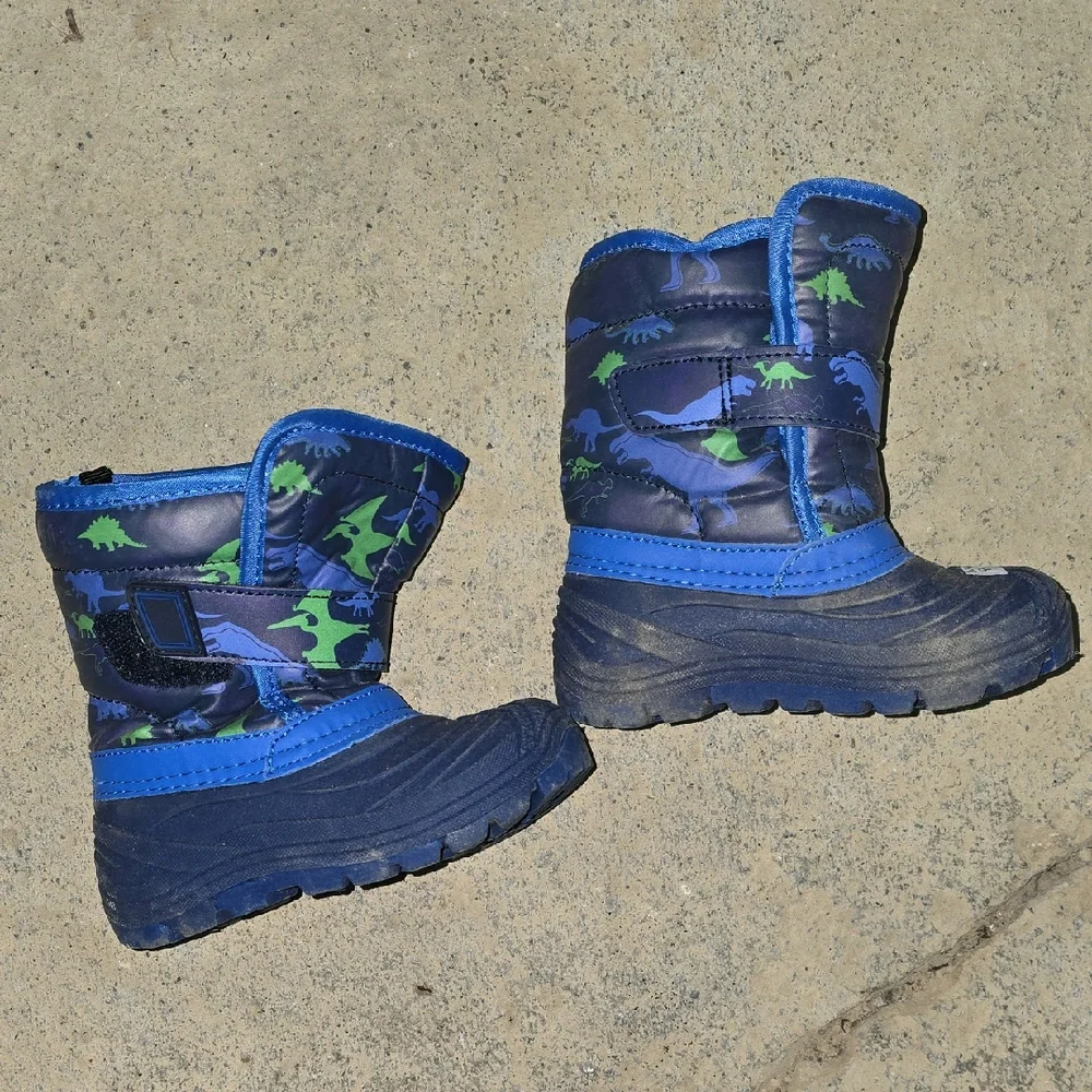 Fall Creeks Boys Dinosaur Winter Boots 8